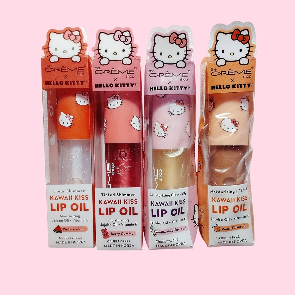 🩷❤️The Crème Shop x *HELLO KITTY* Kawaii Kiss Lip Oil Set SALEEE🩷❤️